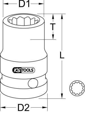 KS TOOLS Jõupadrun 515.0930